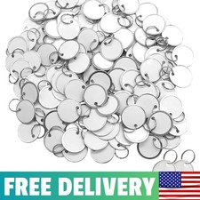 Lightweight 100PCS Round Key Tags with Metal Split Rings - Ideal for Organizing