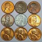 9 Lincoln Wheat Cents Uncirculated/Toned All Different Dates! (Lot#3)