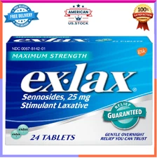 Maximum Strength Laxative Pills – 24 Count Gentle Relief for Constipation