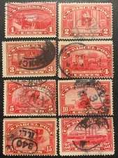 US Stamps Set of Used Parcel Post BOB, #Q1,Q2Q3Q4,Q5,Q6,Q7,Q9, SCV $38.60