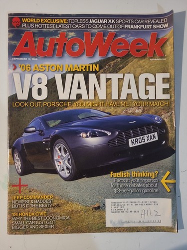Lot of 7 AUTOWEEK Magazines (1999 - 2008) w/ ASTON MARTIN Covers - DBS, ONE-77 - Imagen 8 de 8