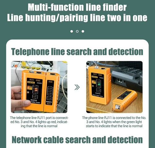 ANENG M469D RJ45 Network Cable Tester Ethernet Line Wire Remote Continuity USB - Zdjęcie 7 z 15