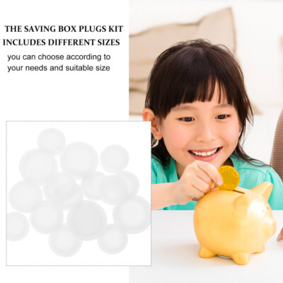 8pcs Round Rubber Plugs For Piggy Banks - Bottom Seals For Money Saving Boxes
