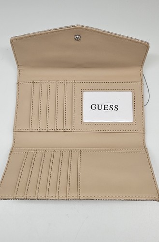 GUESS Womens Logo Flap Trifold Wallet YOU PICK ~ White ~ Rose Dust ~ Linen - Picture 7 of 16