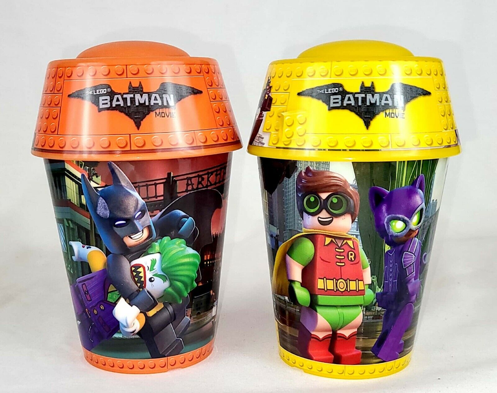 2017 Lego Batman Movie Batman Joker Batgirl McDonald&#039;s Happy 2 Cup Lot | eBay