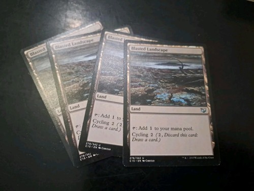 4 Blasted Landscape Commander 2015 PLD Land Uncommon MAGIC MTG CARD