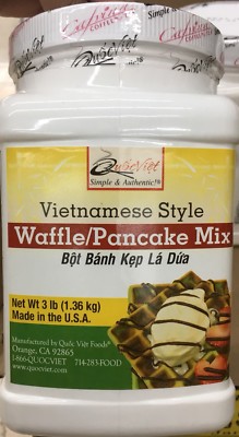 Vietnamese Style Waffle Pancake Mix 3 LBS QUOC VIET PANDAN COCONUT BOT BANH USA