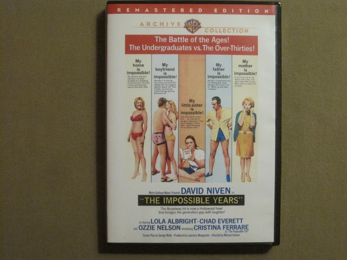 THE IMPOSSIBLE YEARS (1968) DVD MICHAEL GORDON DAVID NIVEN