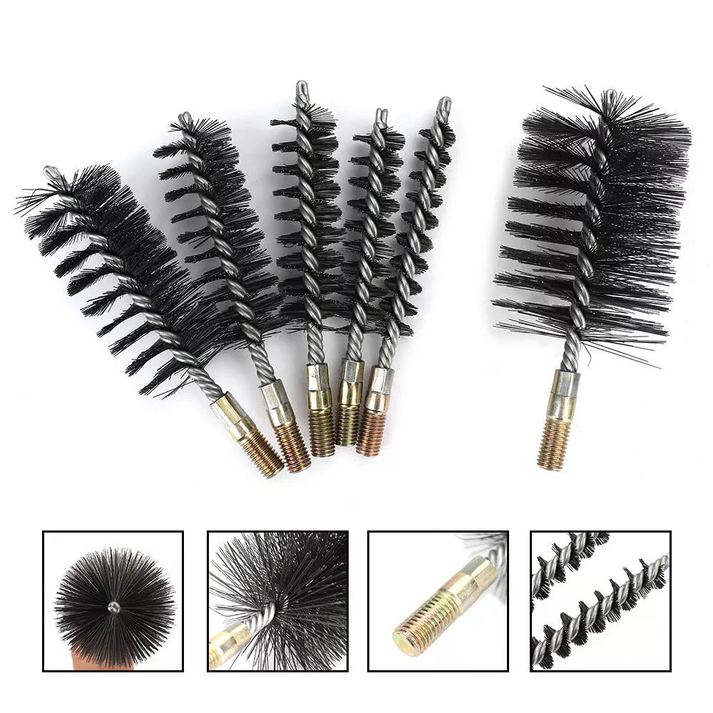 18-75mm Stainless Steel Wire Brush Round Tube Pipe Cleaning Brush Rotary  Tool