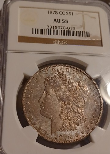 1878-CC  NGC AU55 Morgan Silver Dollar - Picture 1 of 4