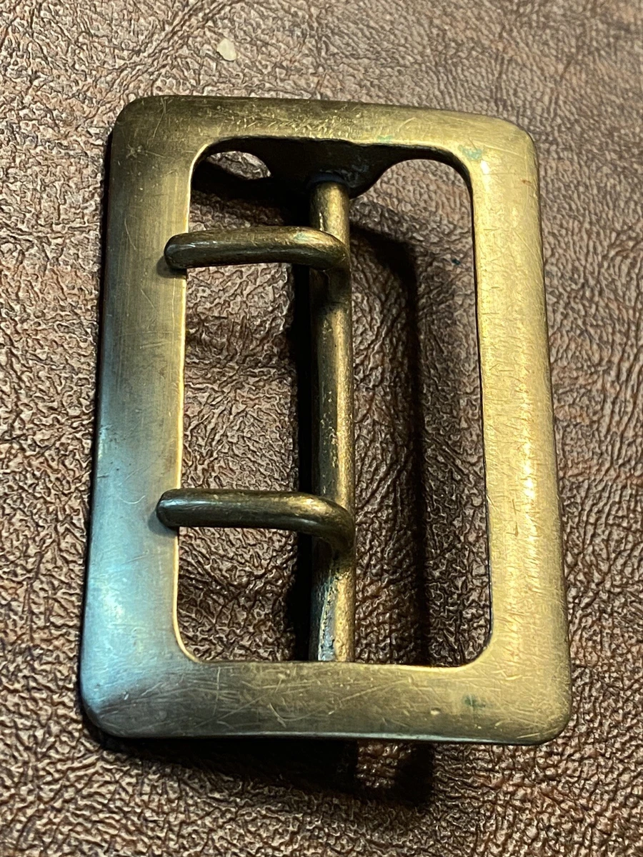 Vintage Anchor Stamped Solid Brass Belt Buckle