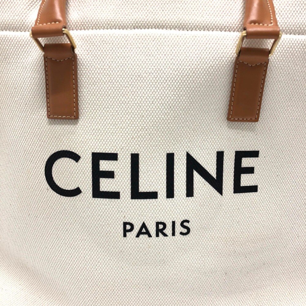 CELINE logo Tote Bag Horizontal Cabas Tote Bag Canvas