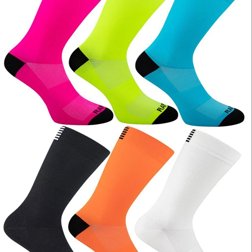 Hombres Mujeres Ciclismo Calcetines Bicicleta Calcetines Transpirables Bicicleta Deportes al Aire Libre Foto 2 de 4