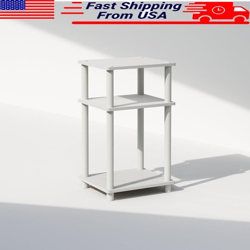 3-Tier End Table Storage Shelf Compact Durable Easy Assembly Indoor Use