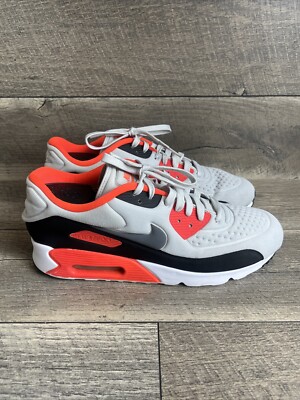 Nike Air Max 90 Ultra SE Infrared Platinum Shoes Gray Black Men's Size 11 