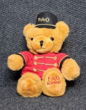FAO Schwarz Bear Soldier Doorman Plush Red Jacket Black Pants Hat 9  
