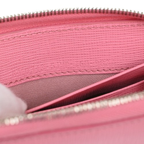 FENDI Logo Monster Bugs Eyes Compact Zip Around Coin Wallet Leather Pink 64YH228 - Picture 18 of 18