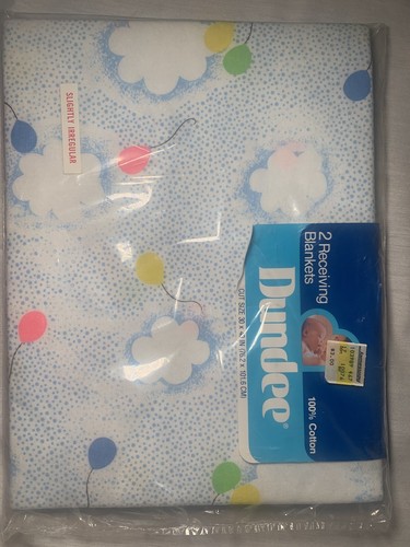 2 Coperte Ricevimento Dundee 30X40 Orsi Palloncini Nuvole Vintage Nuove Epoca Anni 80 90 - Foto 8 di 8