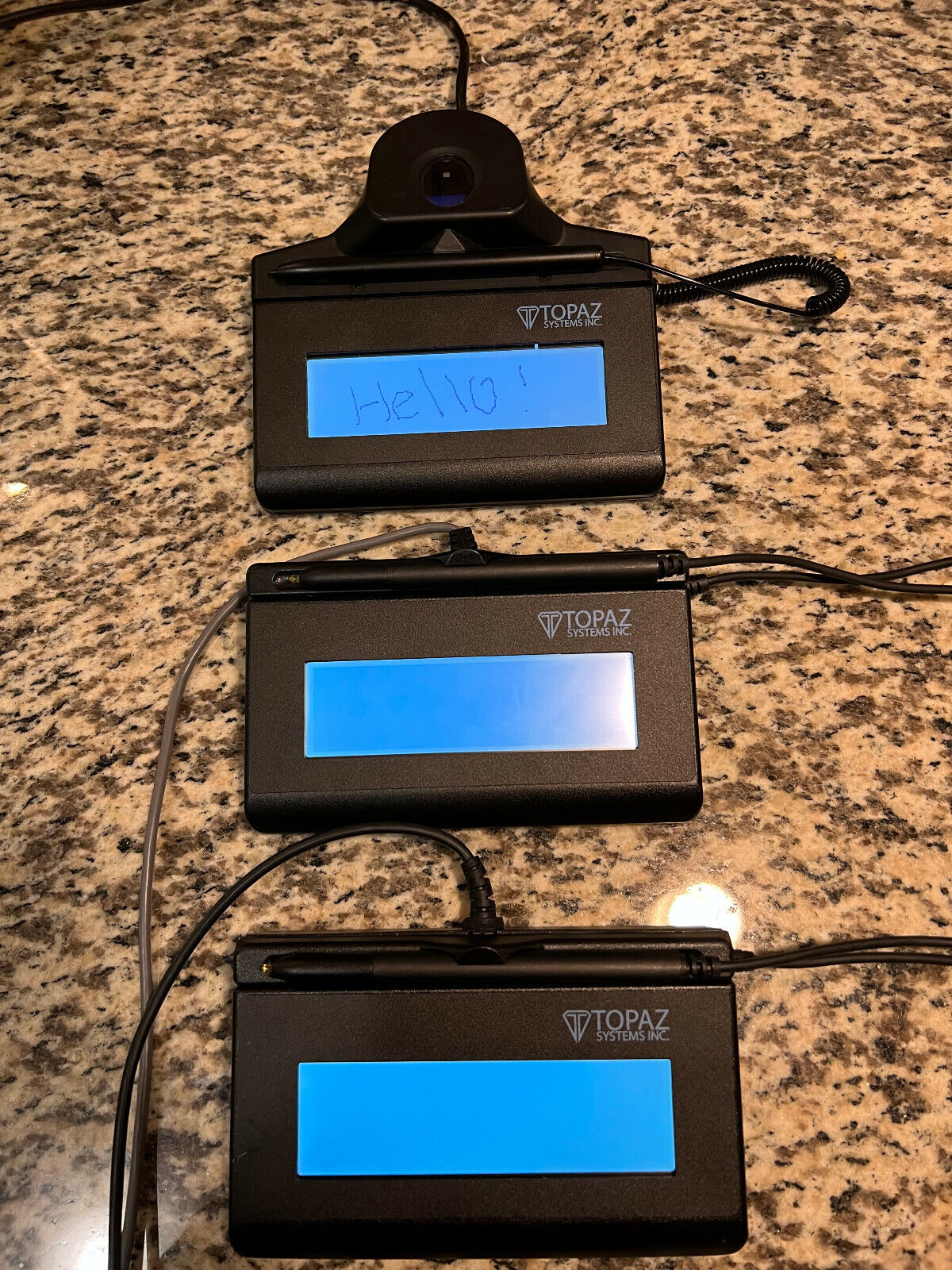 [BUNDLE] Topaz Backlit LCD Signature Readers 2x T-L462-HSB-R & 1x T-L463-HSB-R