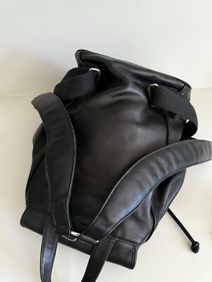 バッグ 90s Old coach 5408 Black backpack VTG LARGE Coach 5408 Drawstring / Buckle Flap Travel Leather