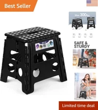 Ultimate Folding Step Stool, 13 Inch Non-Slip Design - Safe for Kids & Adults