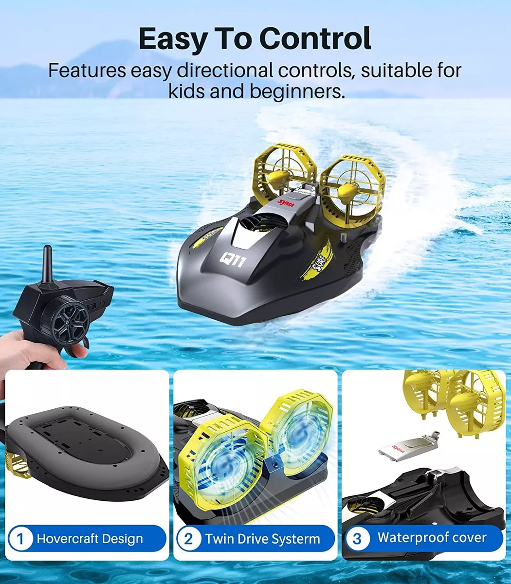 Land & Sea Two-in-One Controle Remoto Hovercraft Speedboat