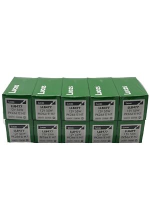 10x LUCAS H7 HEADLIGHT HEADLAMP BULB 499 477 12V 55W 'E' MARKED DIPPED BEAM
