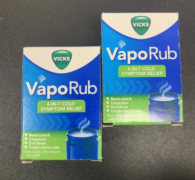 2x Vicks Vaporub | 100g | Helps nasal catarrh, sore throat congestion.