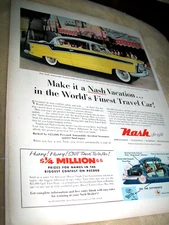 1956 56 AMC Rambler Nash Ambassador Country Club large-mag car ad -Disneyland