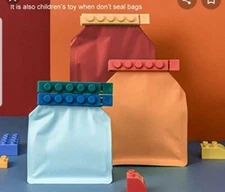 2 boxs 8pcs Block Snack clip for bags plastic sealing for kitchen food storage