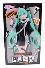 Hatsune Miku Fashion Figure Punk Prize 7.08in TAITO Vocaloid 2024 Figurine Toy