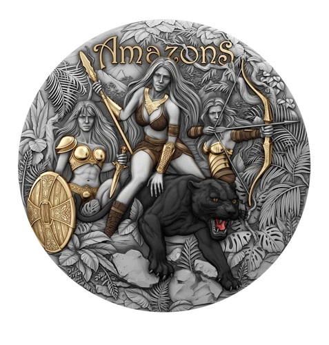 Amazons  2 oz High Relief .999 Silver Coin - 5 Dollars Niue 2025 year