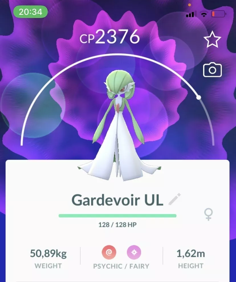 It ain't much, but finally got my 4 star Gardevoir from the psychic event.  So happy. Now I just need a shiny! : r/pokemongo