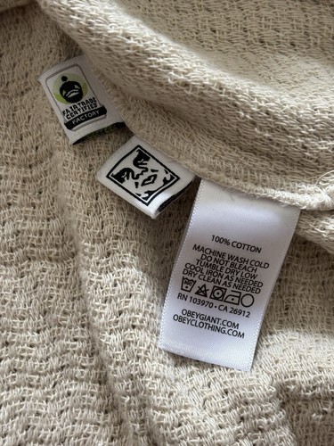Auténtica Camiseta OBEY x UO Exclusiva Torocana Tejida Algodón Abotonada Talla PEQUEÑA - Imagen 7 de 10