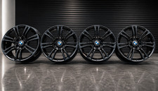 Genuine 18" BMW 350M 5 & 6 Series Alloy Wheels F10 F11: REFURBISHED GLOSS BLACK