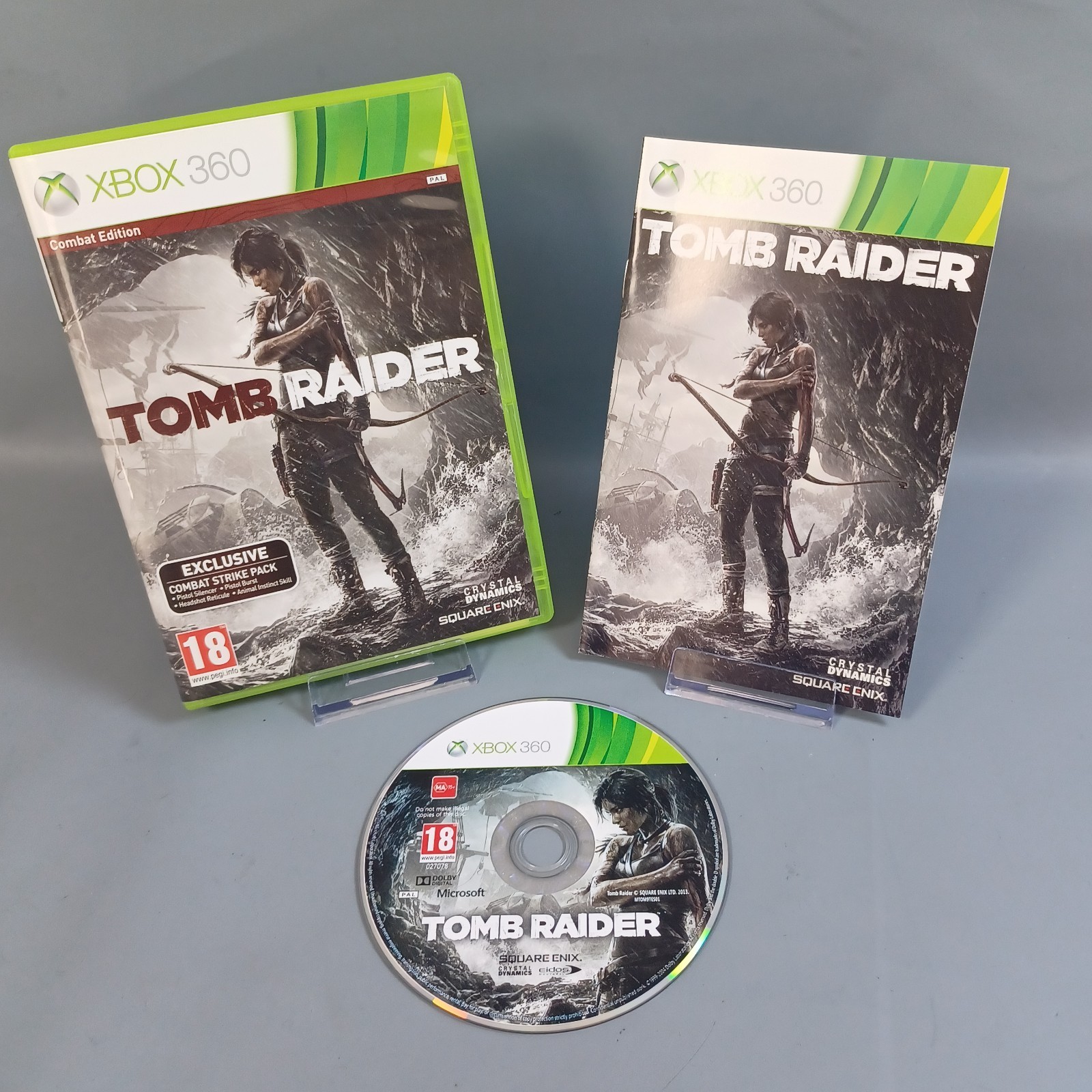 Tomb Raider Combat Edition Xbox 360  w/ Manual PAL Pegi 18 Tested FREEPOST