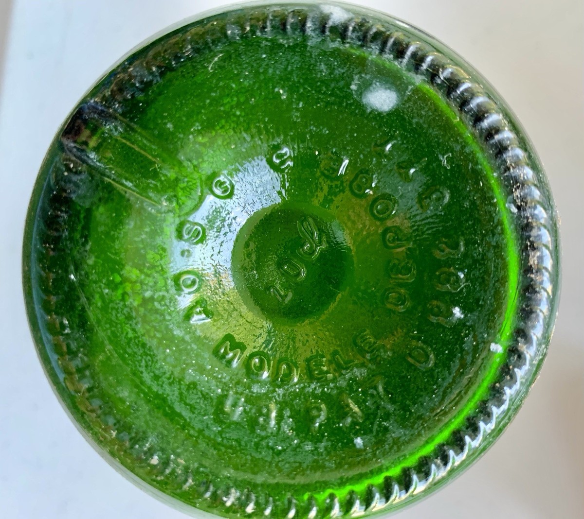 Vintage Green Glass Onion Bottle | eBay