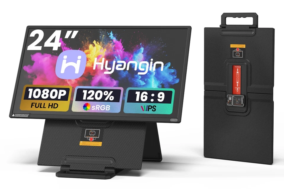 Hyangin D1 24" Portable Dual Monitor Second Screen Extender HDMI for Laptop Work - Image 2 of 4
