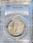 1972 Kennedy Half Dollar PCGS AU 58