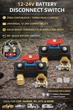 1Pc 12V 24V Battery Disconnect Terminal Switch Kill Isolator Cut Off for Car RV