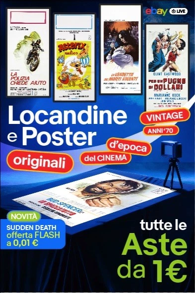 #1 LIVE - Cult70Cinema - Archivio Cinema Vintage: Aste da 1€ + Sudden Death