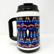 VICTORIA SECRET PINK LOGO TRAVEL CHUG MUG JUMBO BOTTLE WITH HAND 24 FL OZ