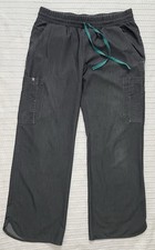 Figs Pants Womens Medium Gray Technical Collection Kade Cargo Scrub Drawstring