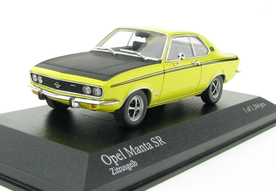 MINICHAMPS 400045502 Opel Manta A SR 1972 - 1:43 in OVP Box Modellauto Model Car