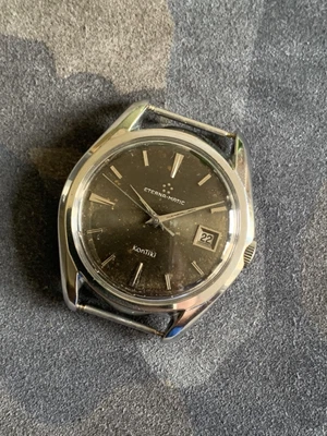 Montre Vintage Eterna Galaxis Années 80 – Boîtier Acier 33mm, Mouvement Suisse