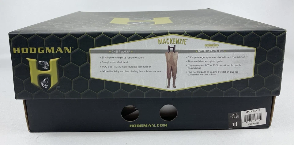 Hodgman Mackenzie Cleated Bootfoot Chest Waders Brown Size 11 - Image 2 of 4