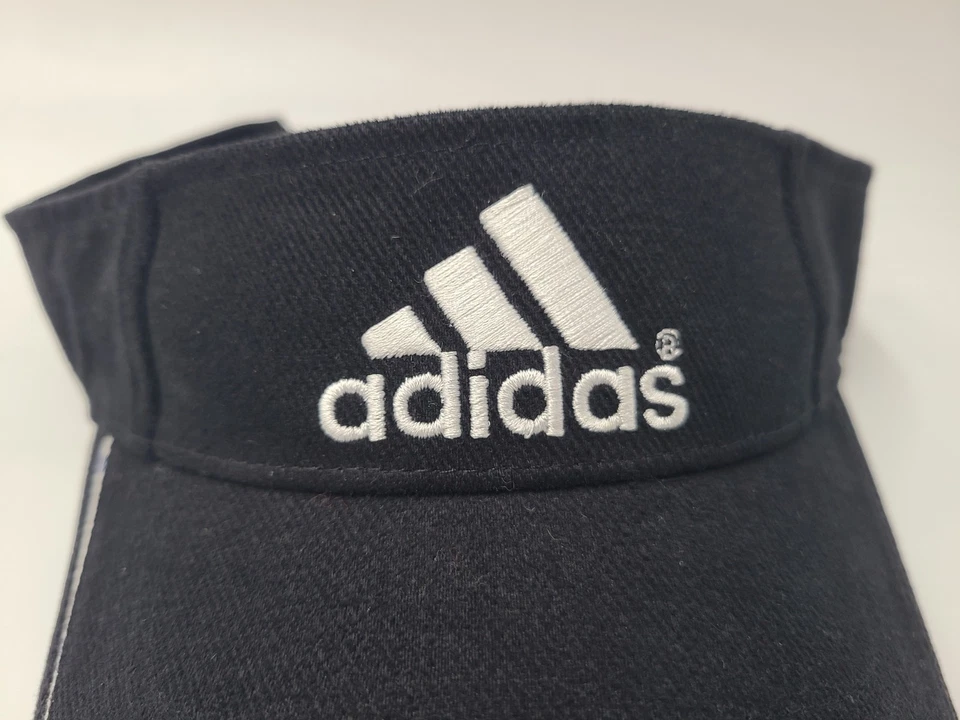 Adidas Sol Golf Visera Ajustable Gorra Algodón Informal Papá Hombres Mujeres Negro Blanco Foto 4 de 4