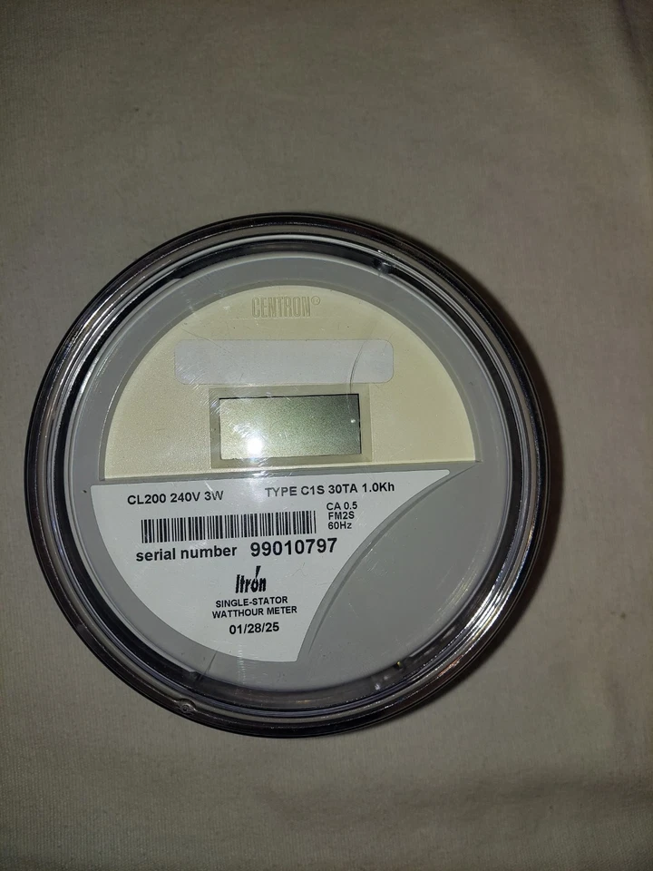 Itron Centron CL200 Single-Stator Watthour Meter, 240V, 3W, C1S, 30TA, 1.0Kh - Image 2 of 4