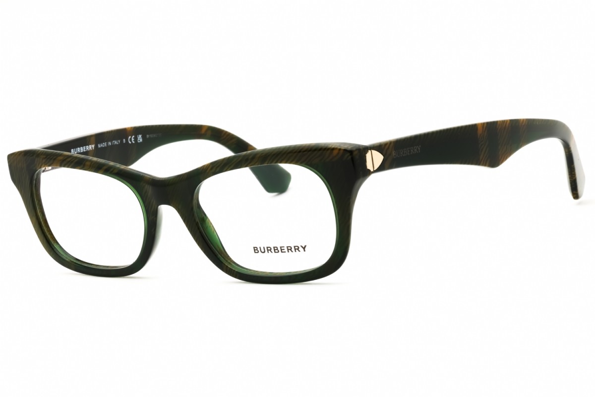NEW Burberry BE2422 4125 Check Green 50mm Eyeglasses