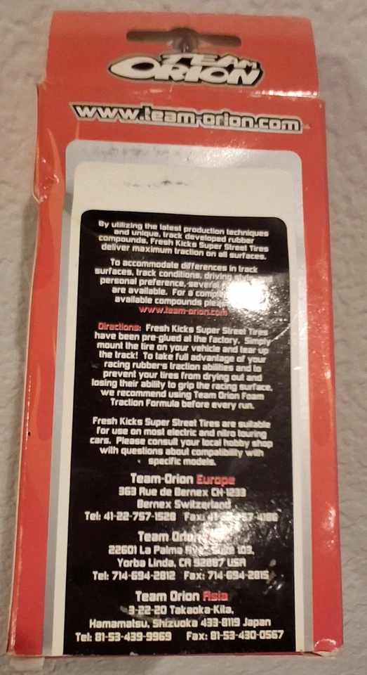 TEAM ORION ORI76153 37 SHORE FRESH KICKS MOUNTED FOAM TIRES RS4 TCX HARA DRIFT  - Image 4 of 4